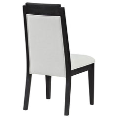 Brookmead Upholstered Dining Side Chair Ivory and Black (Set of 2) - 108232
