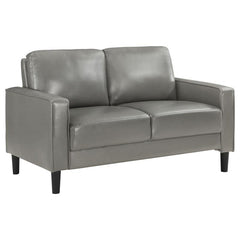 Ruth 2-piece Upholstered Track Arm Sofa Set Grey - 508365-S2