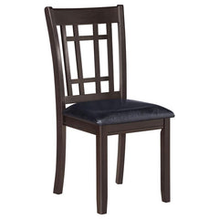 Lavon Padded Dining Side Chairs Espresso and Black (Set of 2) - 102672