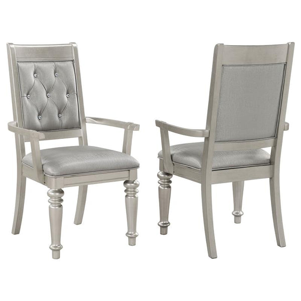 Bling Game Open Back Arm Chairs Metallic (Set of 2) - 106473
