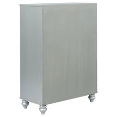 Gunnison 5-piece Eastern King Bedroom Set Silver Metallic - 223211KE-S5