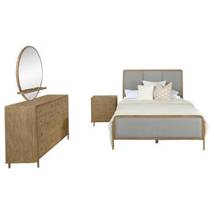 Arini 4-piece Eastern King Bedroom Set Sand Wash and Grey - 224301KE-S4