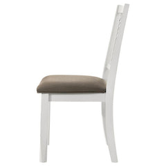 Appleton Ladder Back Dining Side Chair White and Brown (Set of 2) - 110412