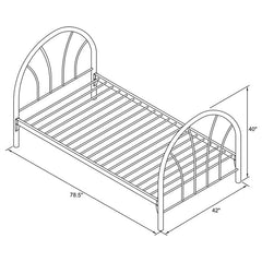 Marjorie Metal Twin Open Frame Bed White - 2389W