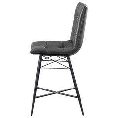 Aiken Upholstered Tufted Counter Height Stools Grey (Set of 2) - 107859
