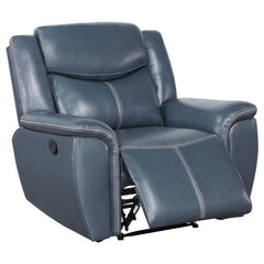 Sloane Upholstered Padded Arm Recliner Chair Blue - 610273