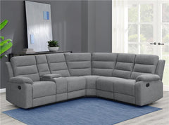 David Upholstered Reclining Sectional Sofa Smoke - 609620