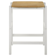 Hollis 3-piece Kitchen Island Counter Height Table with Stools Brown and White - 122246-S3