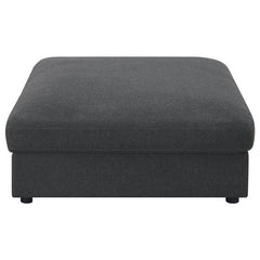 Serene Square Upholstered Ottoman Charcoal - 551326