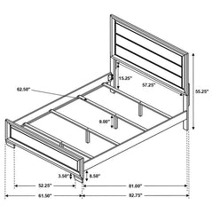 Brandon Wood Queen Panel Bed Warm Brown - 205321Q