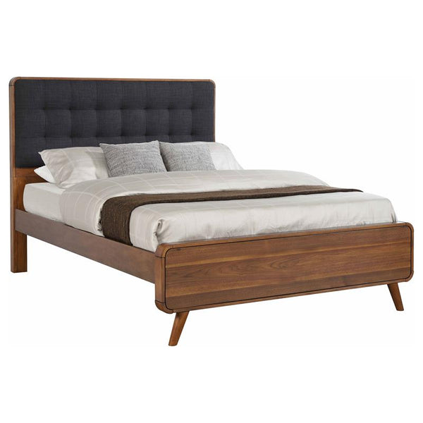 Robyn Wood Eastern King Panel Bed Dark Walnut - 205131KE