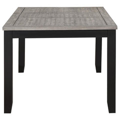 Elodie 5-piece Dining Table Set with Extension Leaf Grey and Black - 121221-S5