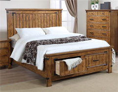 Brenner Wood Eastern King Storage Panel Bed Rustic Honey - 205260KE