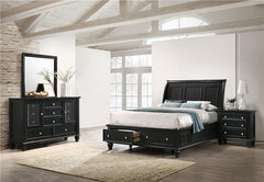 Sandy Beach 4-piece California King Bedroom Set Black - 201329KW-S4