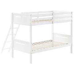 Littleton Wood Twin Over Twin Bunk Bed White - 405051WHT
