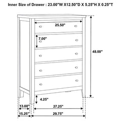 Carlton 5-piece Twin Bedroom Set Cappuccino - 202091T-S5