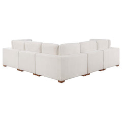 Lakeview 6-piece Upholstered Modular Sectional Sofa Ivory - 551461-SETA