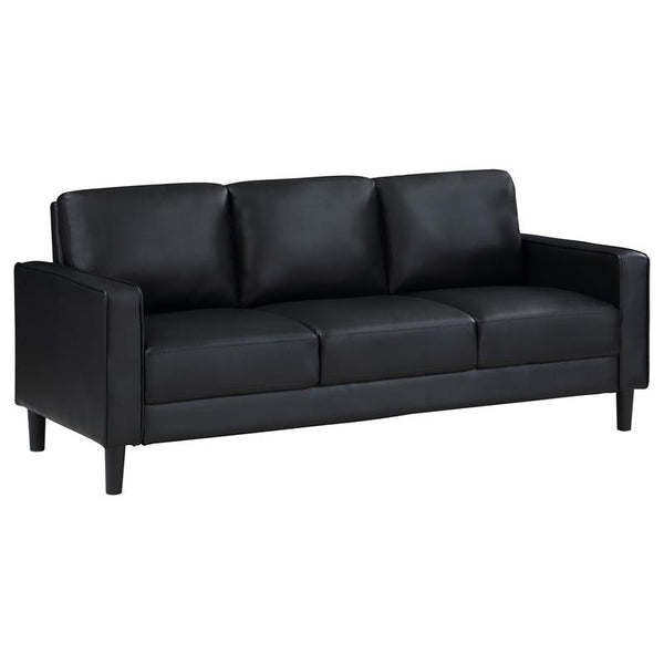 Ruth Upholstered Track Arm Sofa Black - 508361