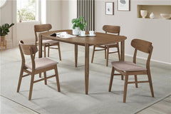 Dortch 5-piece Oval Solid Wood Dining Set Walnut - 108461-S5