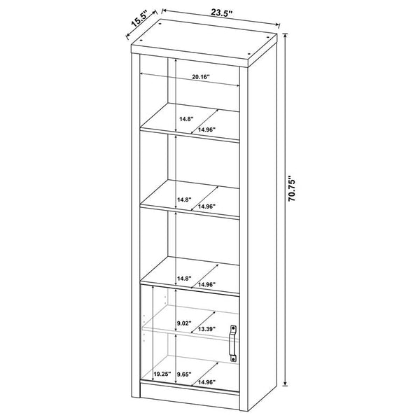 Burke 3-piece 59" TV Entertainment Center Grey Driftwood - 701024-SET