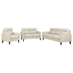 Jonah 3-piece Upholstered Track Arm Sofa Set Ivory - 509651-S3