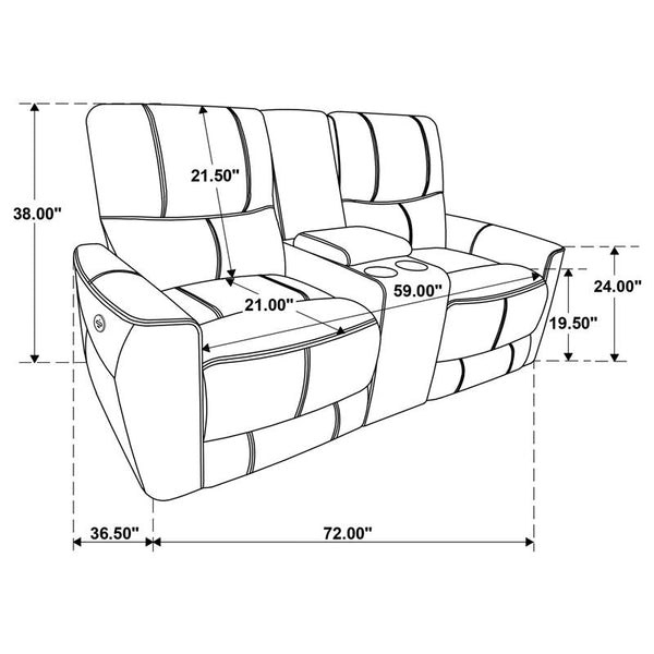 Greenfield 2-piece Power Reclining Sofa Set Saddle Brown - 610264P-S2