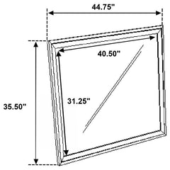 Sonora Dresser Mirror White - 224864
