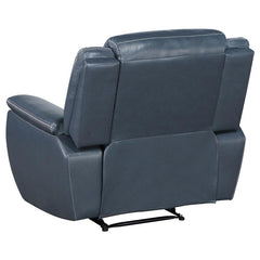 Sloane 3-piece Upholstered Reclining Sofa Set Blue - 610271-S3