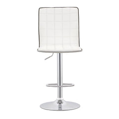 Ashbury Upholstered Adjustable Bar Stools White and Chrome (Set of 2) - 122089