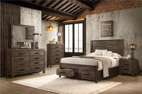 Woodmont 8-drawer Dresser with Mirror Rustic Golden Brown - 222633M