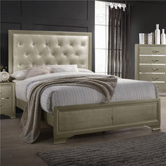 Beaumont Wood Eastern King Panel Bed Champagne - 205291KE
