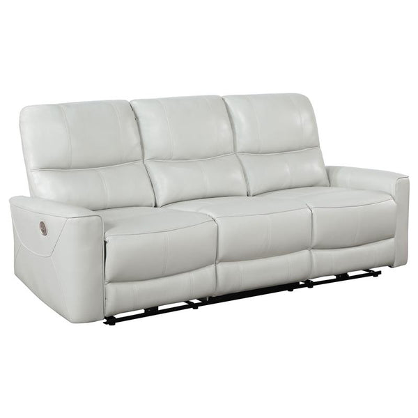 Greenfield Upholstered Power Reclining Sofa Ivory - 610261P
