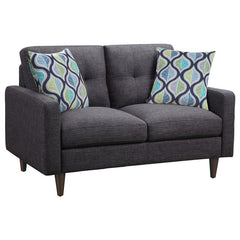 Watsonville Upholstered Track Arm Tufted Loveseat Grey - 552002