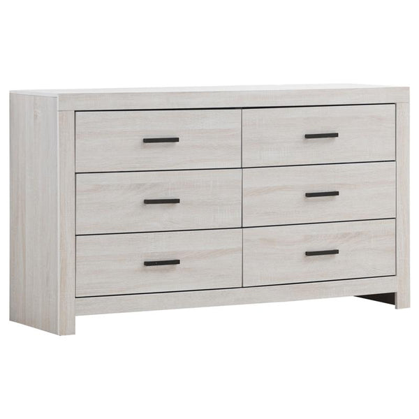 Brantford 6-drawer Dresser Coastal White - 207053