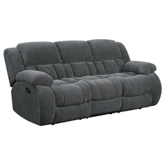 Weissman 2-piece Upholstered Reclining Sofa Set Grey - 601921-S2