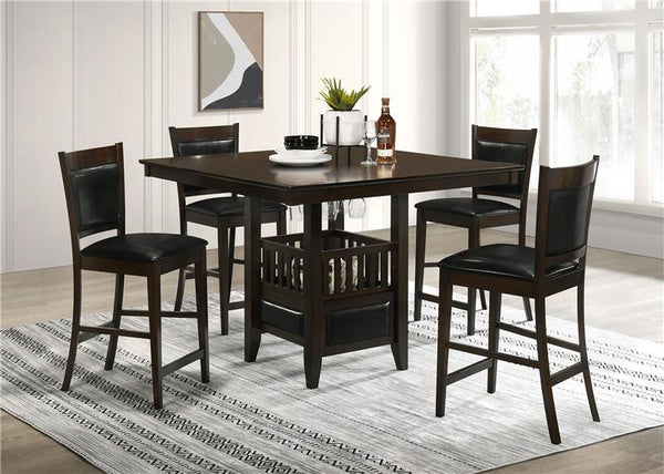 Jaden Square Counter Height Table with Storage Espresso - 100958