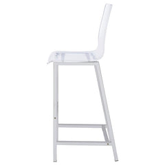 Juelia Bar Stools Chrome and Clear Acrylic (Set of 2) - 100295