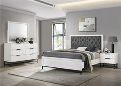 Sonora 4-piece California King Bedroom Set White - 224861KW-S4