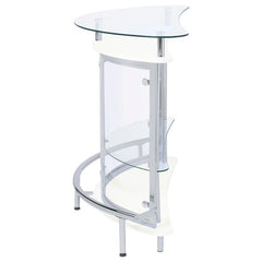 Amarillo 2-tier Bar Unit White and Chrome - 101066