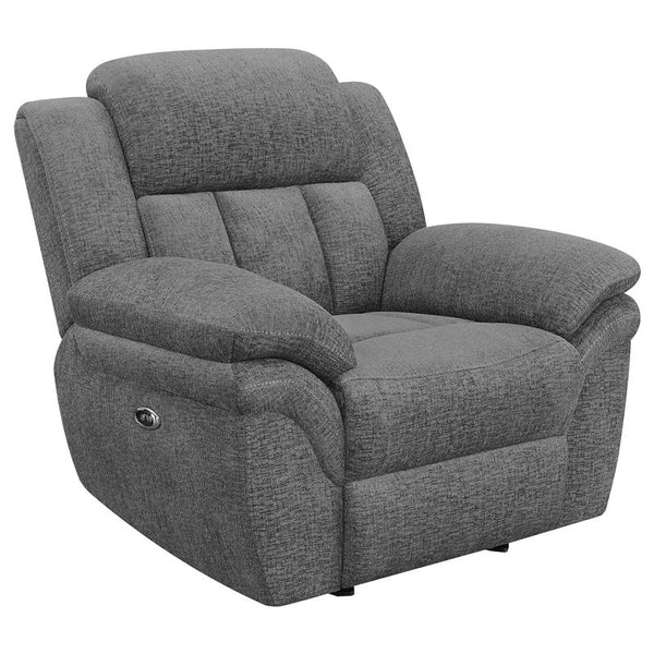 Bahrain Upholstered Power Glider Recliner Charcoal - 609543P