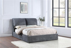 Laurel Upholstered Queen Panel Bed Dark Grey - 306041Q