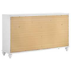 Barzini 4-piece Eastern King Bedroom Set White - 205891KE-S4