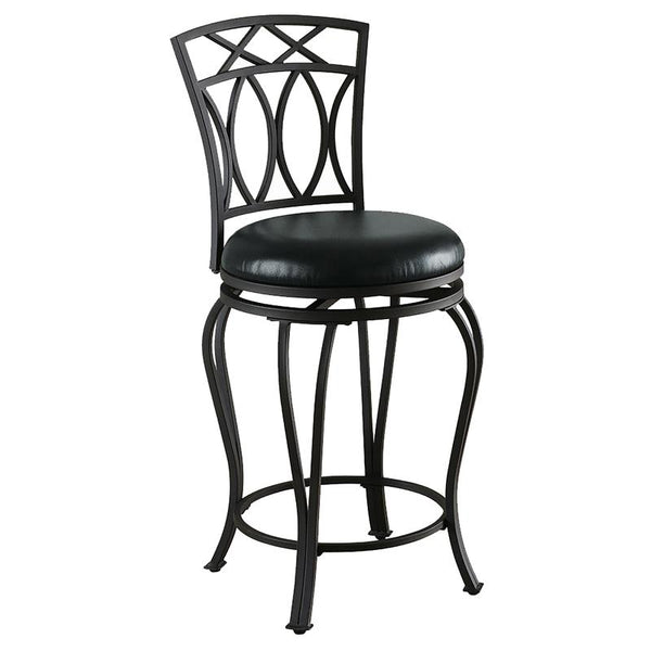 Adamsville Upholstered Swivel Counter Height Stool Black - 122059