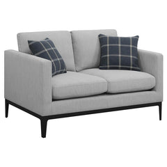 Apperso 3-piece Upholstered Track Arm Sofa Set Light Grey - 508681-S3