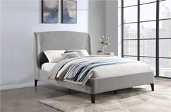 Mosby Upholstered Queen Wingback Bed Grey - 306021Q