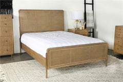 Arini Rattan Eastern King Panel Bed Sand Wash and Natural - 224300KE