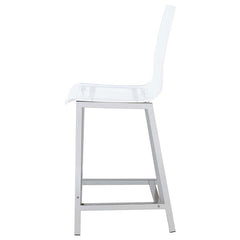 Juelia Counter Height Stools Chrome and Clear Acrylic (Set of 2) - 100265