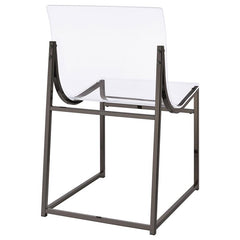 Adino Acrylic Dining Side Chair Clear and Black Nickel (Set of 2) - 121142