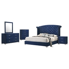 Melody 5-piece Eastern King Bedroom Set Pacific Blue - 223371KE-S5