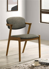 Malone Dining Side Chairs Brown and Dark Walnut (Set of 2) - 105352